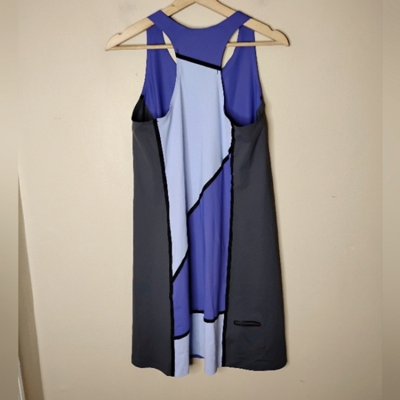 Title Nine Athletic/Travel Tank Dress — Colorblock, Stretch, Back Pocket — M - Picture 4 of 9
